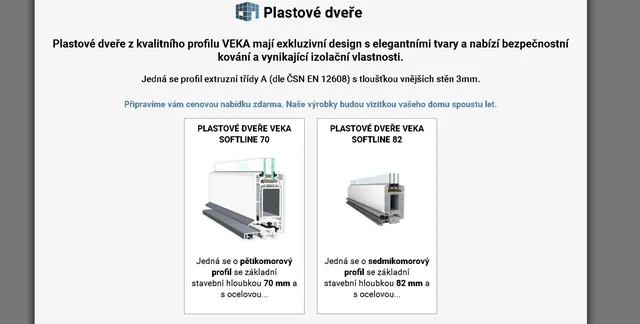Ukázka webu Okna Ludvík